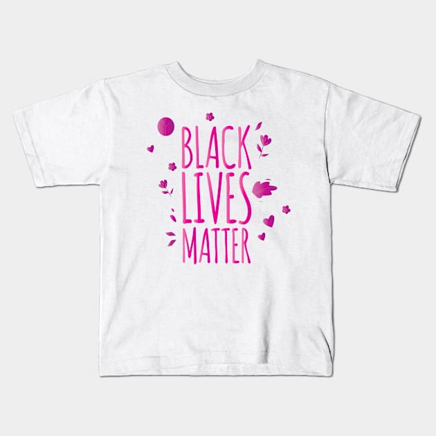 Black lives matter Kids T-Shirt by gold package